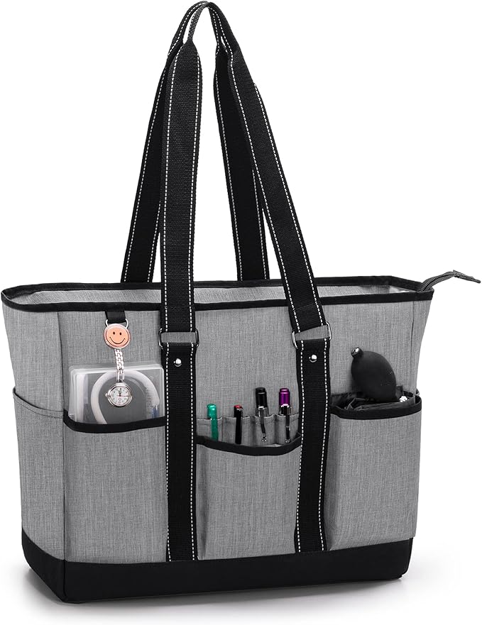 Damero Nurse Bag for Work with Padded Laptop Sleeve (Tote)